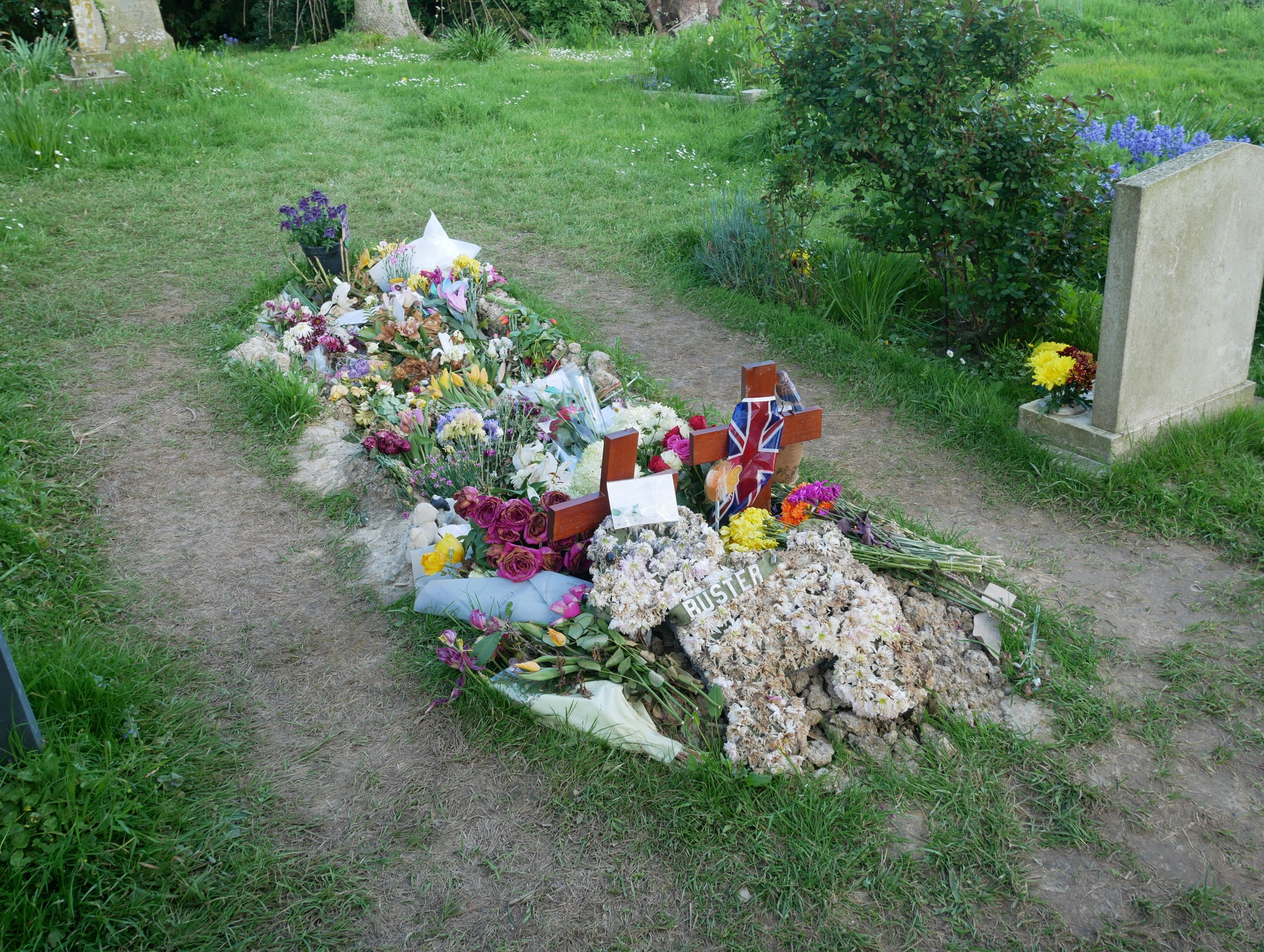 Grave of late comedian and TV star Paul O'Grady