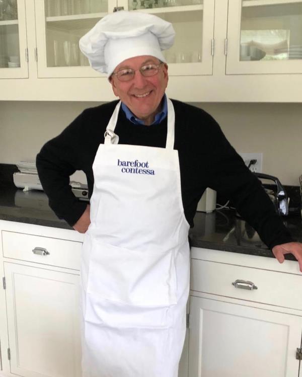 Ina Garten's husband Jeffrey showing off his cooking skills.