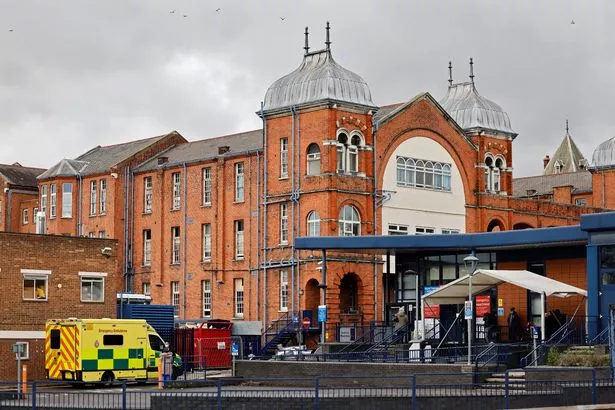 An ambulance is pictured parked outside Whipps Cross University Hospital