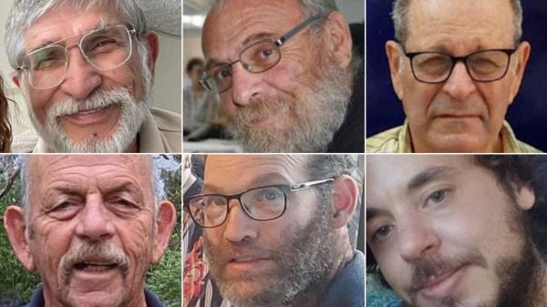 Top row from left to right: Yoram Metzger, Alexander Dancyg, Avraham Munder. Bottom row from left to right: Chaim Peri, Nadav Popplewell, and Yagev Buchshtab