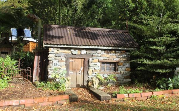 The area is home to some unique structures, including this miniature stone house.